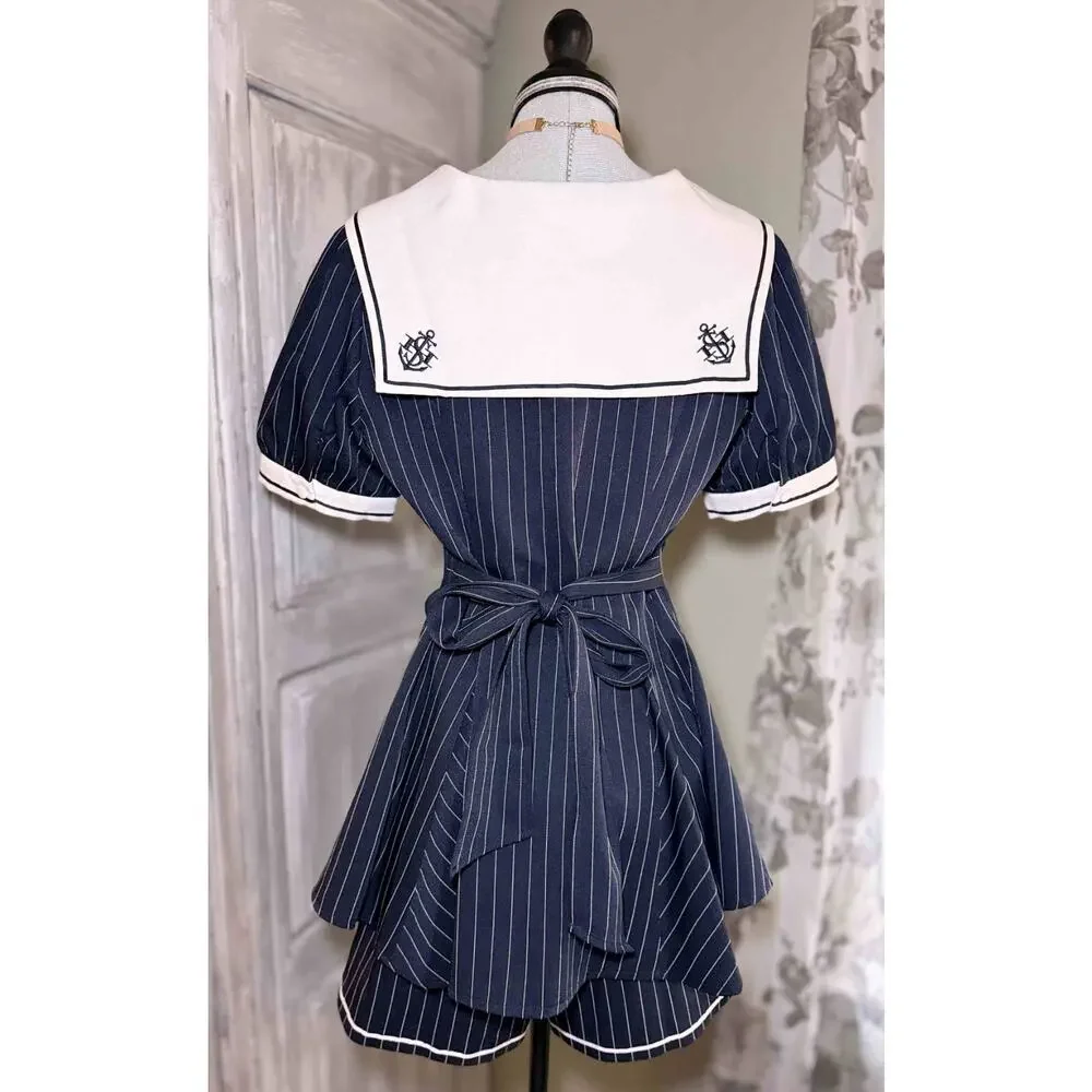 Secret Honey Sailor Set Up Blouse Shorts Jirai Kei Gyaru Shoujo Girl Japan